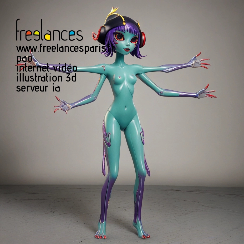 Pao mise en page internet vidéo illustration 3d serveur image IA générative AI freelance paris studio de création magazines C42F0EP0